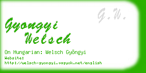 gyongyi welsch business card